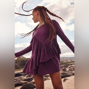 NWT Free People Beach Sun Baby Tunic Color: Plum Size: XS $78 Retail